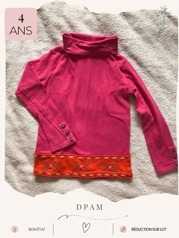 Sous pull rose 🦄 Taille 4 ans 🦄 DPAM